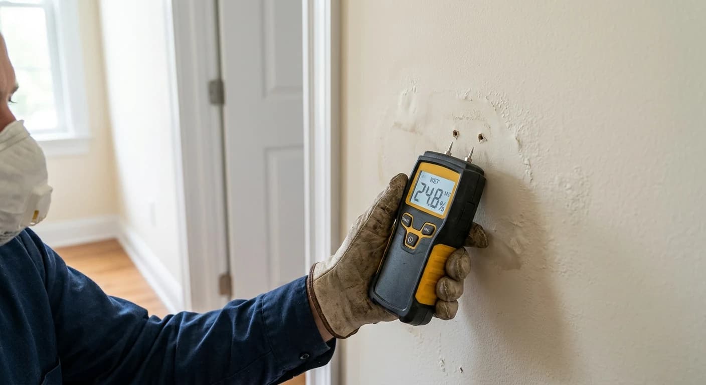 Professional water damage restoration work - How do I check for hidden water damage?